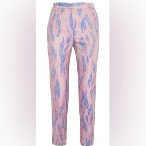 Phillip Lim silver metallic pink jacquard trousers zebra Size 00
